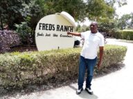 The author, Josiah Kariuki at Fred's Ranch.