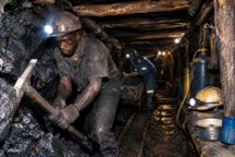 A miner at work.